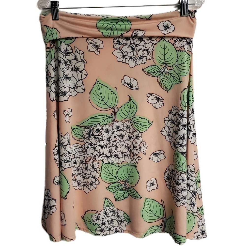 LulaRoe Simply Comfortable Floral Midi Skirt‎ Women's Size Large